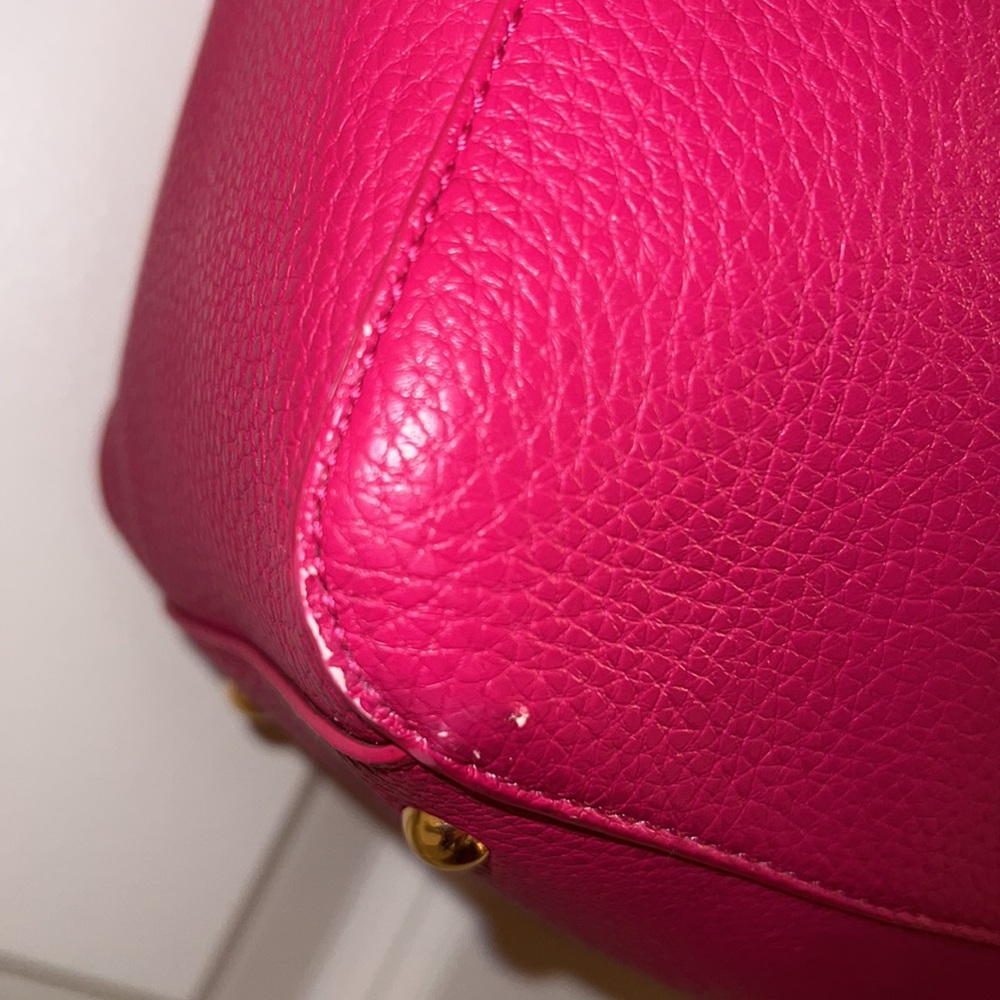Fushia lauren Ralph Lauren tote flawed - Picture 8 of 15